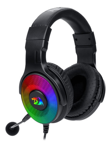 Imagen 2 de 8 de Auriculares Gamer Redragon Pandora 7.1 Negro Con Luz Rgb Led Usb