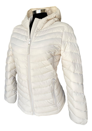 Chamarra Calvin Klein Original Color Vainilla Para Mujer