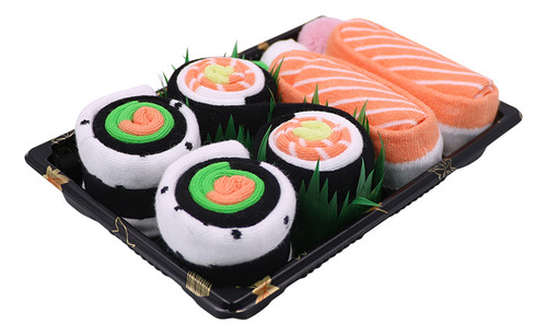 Calcetines Redondos Para Adultos, 3 Pares, Sushi Funny Sprin