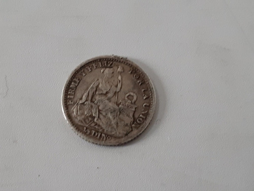Moneda Peru 1/2 Dinero 1903 Plata 0.900 ( P59 (Usado)