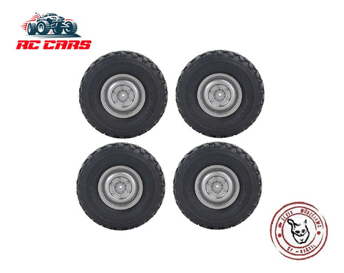 Rodas C/ Pneus 72mm X 25mm P/ Wpl C24 C34 E Mn90 Mn99s 1/12