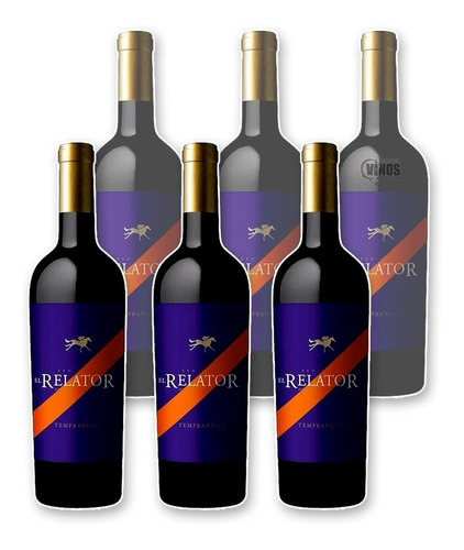 Vino El Relator Tempranillo 750ml Caja X6