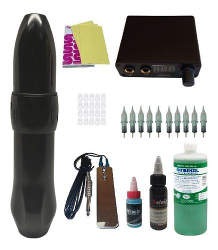 Kit Para Tatuar Con Maquina Rocket V1 Y Tinta Profesional 