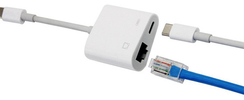 . Adaptador Ethernet Queenly-5x C Otg Usb C A Rj45 Ethernet