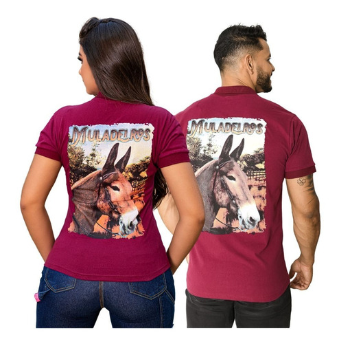 Camisas Casal Country Muladeiros Feminina Masculina Kit 2 