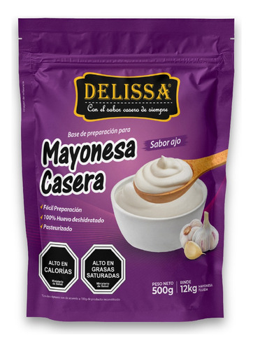 Mayonesa Casera Sabor Ajo En Polvo 1kg. Agronewen