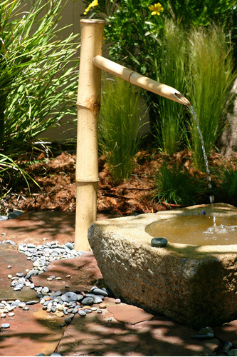Fuente De Agua De Bambú Para Exterior De 91cm