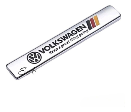 Emblema Volkswagen Metálico Para Exterior E Interior 