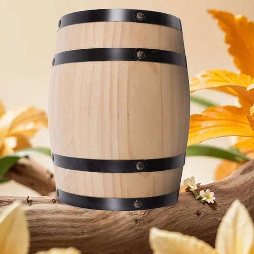 Dispensador De Whisky Retro En Barril De Roble Para M Beige