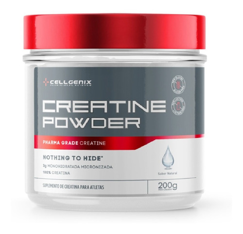 Creatina Powder Força Monohidratada 200g - Cellgenix