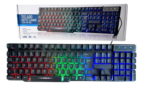 Teclado Gamer Semi Mecânico Led Rgb Abnt2 Usb Pc Ps4 Xbox