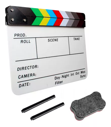 Fotocasión: CLAQUETA DE CINE PLASTICO BLANCA, GENERICOS