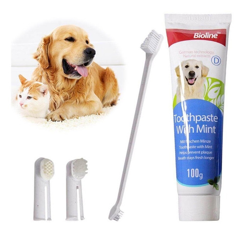 Pasta Y Cepillo Dental Bioline Para Perros 