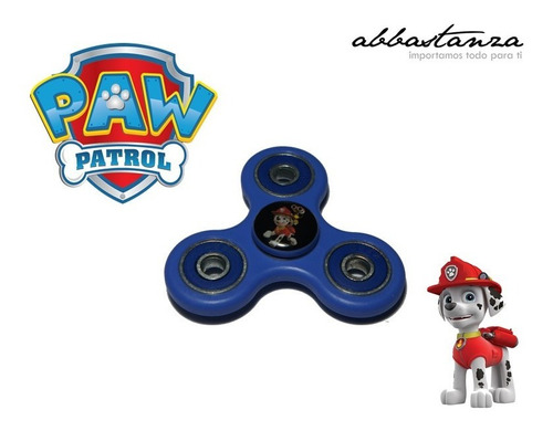 Fidget Spinner Paw Patrol Azul Mini Spiner Niño Envio Gratis