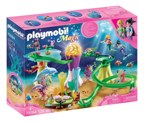 Figura Armable Playmobil Magic Cala De Sirenas Con Cúpula Iluminada 126 Piezas 3+