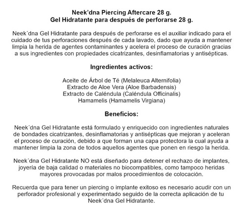 Kit Neek´dna Piercing Aftercare, 3 Piezas