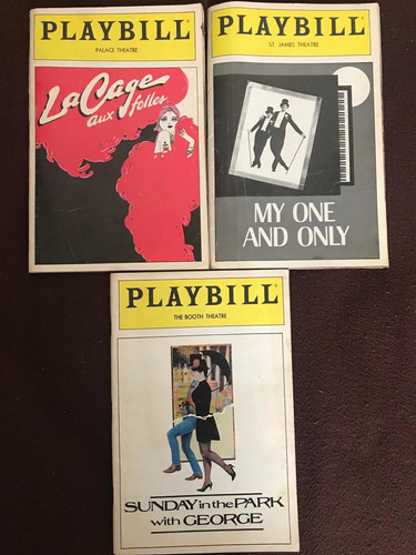 Playbill: My One And Only + La Cage Aux Folles + Sunday In T