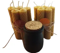 Comprar Velas De Miel Y Miel Aromáticas + Portavelas 