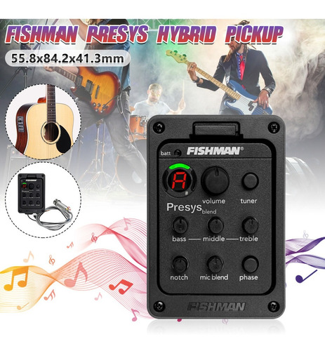 Pastillas De Guitarra Fishman Presys Mic Beat Blend Acústica