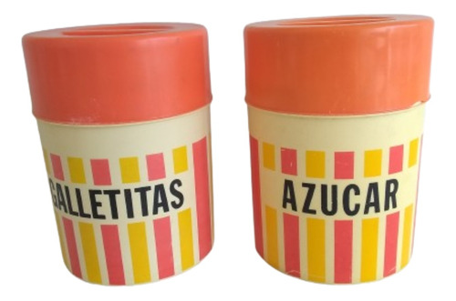 Frasco Tarro Cocina Plastico Retro Azucar Galletita Antiguo