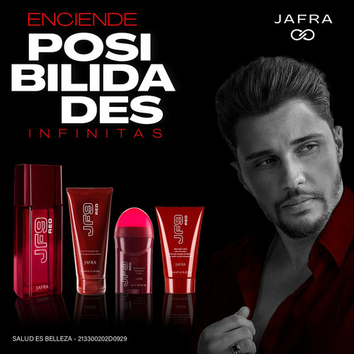 Jf9 Red Perfume Jafra+desodorante+after Shave+gel De Baño