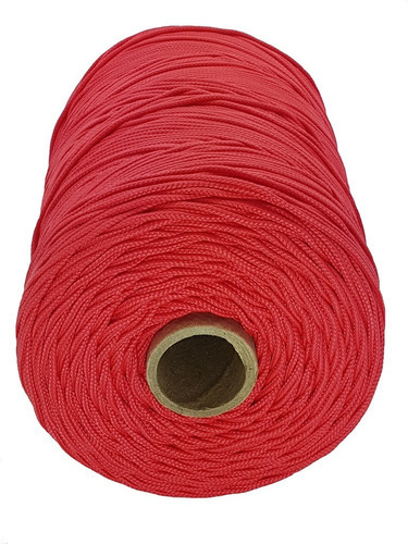 Corda Trançada 100% Virgem Pp 3,0mm Cordaville (207m) Cor Vermelho