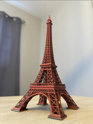 Réplica Da Torre Eiffel - 25cm De Altura - Impressão 3d Bordô