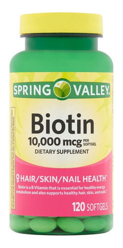 Spring Valley Biotin 10,000mcg 120 Cápsulas Tienda 