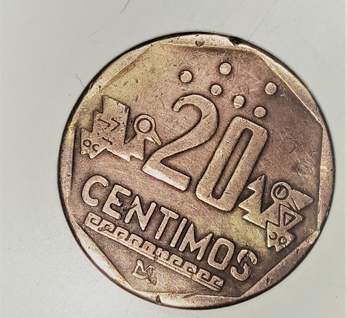 Moneda De Perú 20 Céntimos Año 1993#20