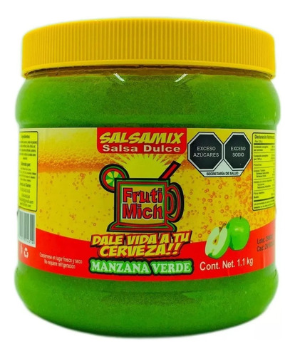 Frutimich Pulpa Para Escarchar Sabor Manzana Verde 1.1kg