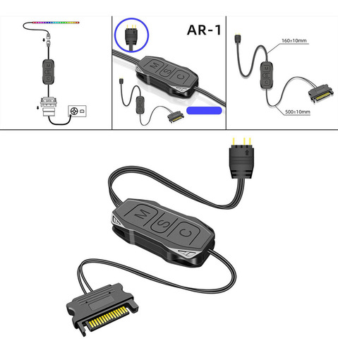 Nuevo Controlador Argb De 5v, Botón De 3 Pines, Fuente De