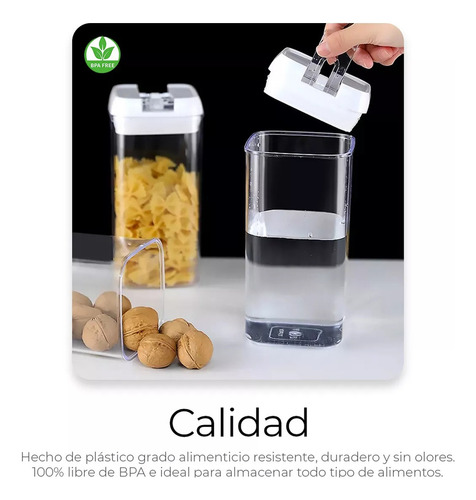 Recipientes Herméticos De Almacenamiento De Cocina Set 7 Pz.