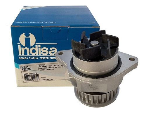 Bomba D' Água Indisa Gol Motor Power Ea111 1.0 8v 2001-2006