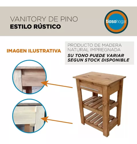 TABURETE DE MADERA PARA BAÑO PISO 50 CM MADERA