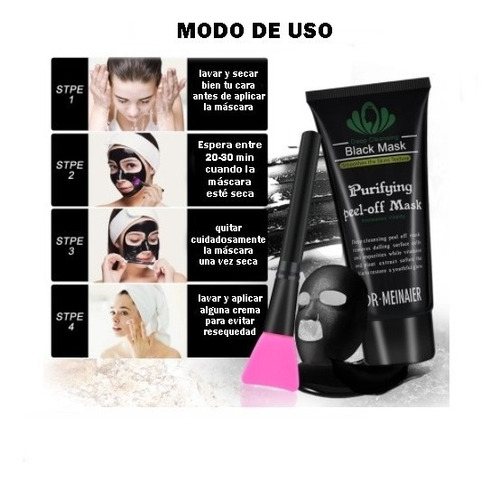 Imagen 3 de 4 de Máscara Facial Negra De Limpieza Anti Acné-puntos Negros