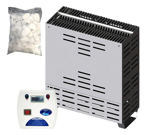 Sauna Seca 15kw Sodramar Até 50m³ + Quadro Digital + Seixo