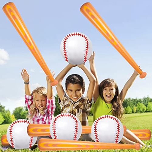 Bate De Béisbol Inflable Y Pelota Para Niños,