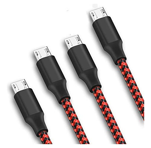 Aaaaaa Cable Micro Usb [3/6/10 Pies, Paquete De 4] De Nailon