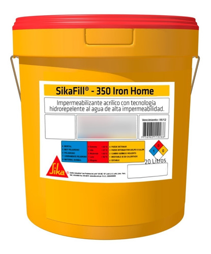 Membrana Líquida Sikafill 350 Iron Home, Impermeabilizante 
