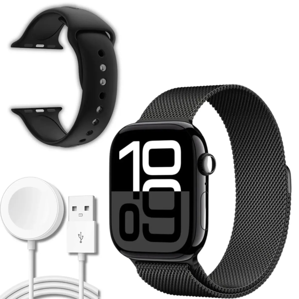 Relogio Inteligente Smartwatch Com 3 Pulseiras S11 Amoled Gps 2026 Cor Preto Bon Vivant