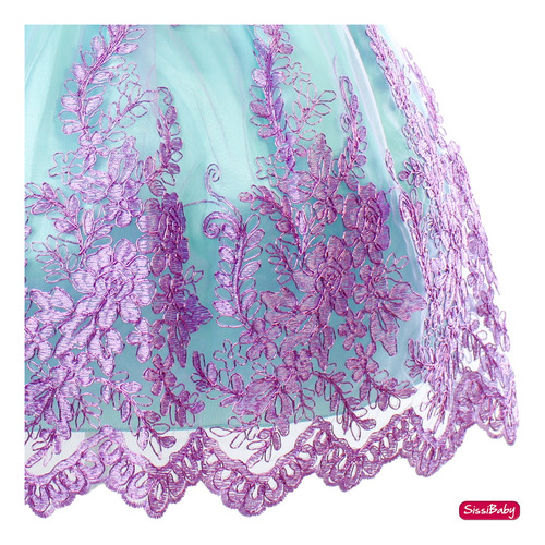 Vestido Infantil Pequena Sereia Ariel Princesa Fundo Do Mar
