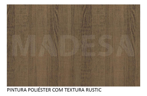 Guarda-roupa Solteiro Madesa Luke 2 Portas De Correr Com Pés Cor Rustic 10445ZACP