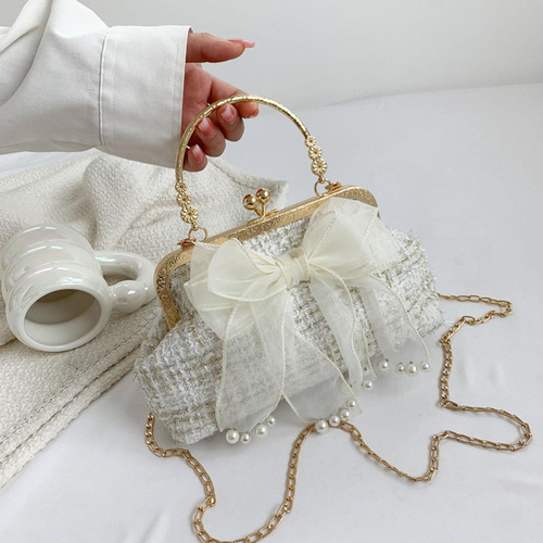 / Bolsos De Mano Tipo Cartera Con Lazo De Satén For Fiestas