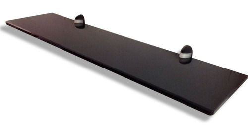 Imagen 1 de 6 de Estante De Vidrio Negro Con Soportes 60 X 15 Cm X 10mm