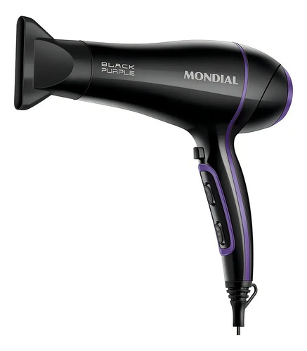 Secador De Cabelos Black Purple SCN-01 2000W Preto Mondial