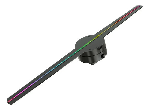 Ventilador Proyector Holográfico 3d Holograma Giro 360° New Color Negro