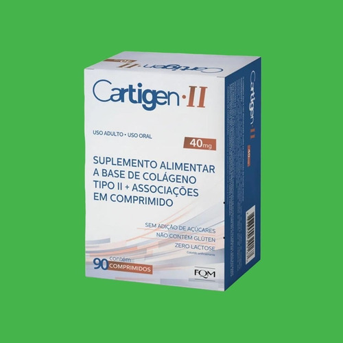 Kit 2 Un. Cartigen I I 40mg 90 Comprimidos Colageno Tipo I I Sabor Sem Sabor