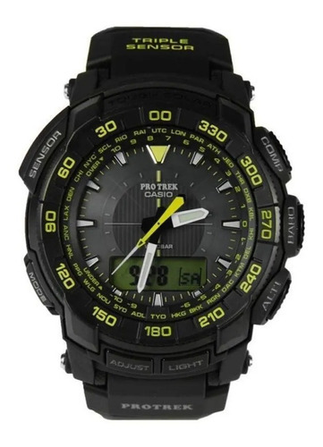 Reloj Casio Protrek PRG-550-1a9 para hombre, color de la correa: negro, color del bisel: negro, color de fondo: negro