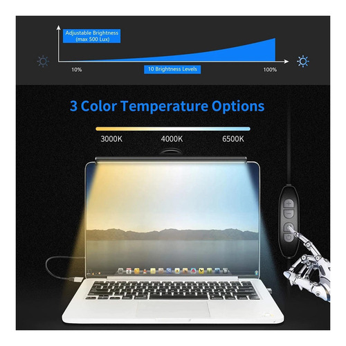 Monitor De Computadora Portátil Barra De Luz Lámpara 26cm