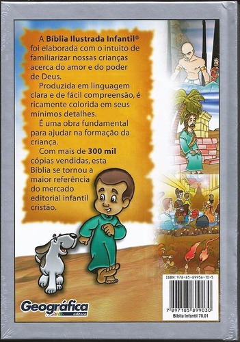 Imagem 2 de 2 de Bíblia Ilustrada Infantil Capa Dura Ed. Geográfica Crianças